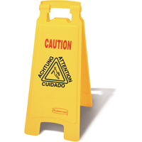 Wet Floor Safety Signs, Quadrilingual with Pictogram Haskins Industrial Inc.