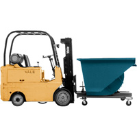 Self-Dumping Hopper, Steel, 1/2 cu.yd., Blue Haskins Industrial Inc.