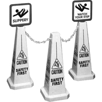 "Caution" Lamba Traffic Cones, English with Pictogram Haskins Industrial Inc.