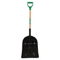 Grain & Coal Scoop Shovel, Wood, Polypropylene Blade, D-Grip Handle, 30-1/4" Length Haskins Industrial Inc.
