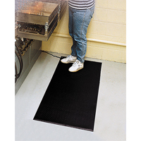 Tapis Comfort-King antistatique, 2' la x 3' lo x 3/8" &eacute;p, Rugueux, Gris Haskins Industrial Inc.