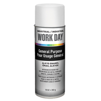 Industrial Work Day Paint, White, Gloss, 10 oz., Aerosol Can Haskins Industrial Inc.