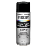 Peinture industrielle Work Day, Noir, Tr&egrave;s mat, 10 oz, Canette a&eacute;rosol Haskins Industrial Inc.