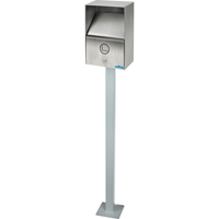 Smoking Receptacles, Wall-Mount, Stainless Steel, 3.3 Litres Capacity, 13-1/2" Height Haskins Industrial Inc.