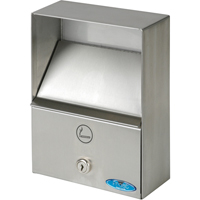 Smoking Receptacles, Wall-Mount, Stainless Steel, 1 Litres Capacity, 9" Height Haskins Industrial Inc.