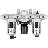 Filtre &agrave; air interm&eacute;diaire en trois parties, r&eacute;gulateur & lubrificateur AFRLMI38, 3/8" NPT Haskins Industrial Inc.