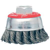 Brosse boisseau &agrave; fils li&eacute;s et nou&eacute;s &agrave; haute performance, 3" dia. x 10mm x 1,25" arbre Haskins Industrial Inc.