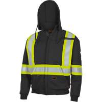 337SF Flame-Resistant Zip Style Hoodie, Men's, Small, Black, 22 cal/cm² Haskins Industrial Inc.