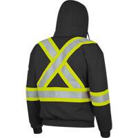 337SF Flame-Resistant Zip Style Hoodie, Men's, Small, Black, 22 cal/cm² Haskins Industrial Inc.