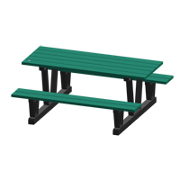 Recycled Plastic Outdoor Picnic Tables, 72" L x 60-5/16" W, Green Haskins Industrial Inc.