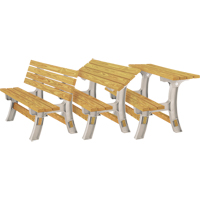 Banc/table de parc &agrave; dessus convertible Basics, Plastique, 96" lo x 26" la x 34" h, Sable Haskins Industrial Inc.