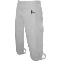 Tablier de soudage en cuir, Taille &agrave; jambes fendues, 32" lo, Gris perle Haskins Industrial Inc.