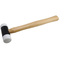 Soft-Face Hammer, 14 oz. Head Weight, Plain Face, Wood Handle, 11-5/8" L Haskins Industrial Inc.