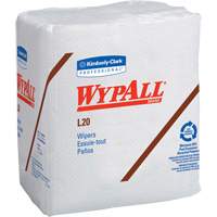 WypAll&reg; L20 Single-Use Towels, All-Purpose, 12-1/2" L x 12" W Haskins Industrial Inc.