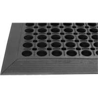 Competitor Series Mats, Slotted, 3' x 5' x 7/8", Black, Natural Rubber Haskins Industrial Inc.