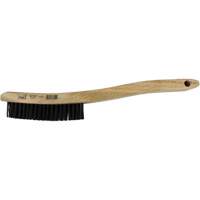 Economy Curved Handle Scratch Brush, Brass, 3 x 19 Wire Rows, 13-3/4" Long Haskins Industrial Inc.