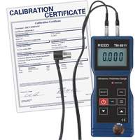 Thickness Gauge with ISO Certificate, Digital Display, Ultrasound, 0.05" to 7.9" (1.5 mm to 200 mm) Range Haskins Industrial Inc.