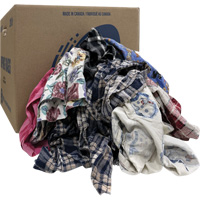 Select Wiper Rags, Flannel, Mix Colours, 20 lbs. Haskins Industrial Inc.