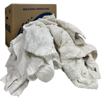 Wiper Rags Box, Terrycloth, White, 10 lbs. Haskins Industrial Inc.