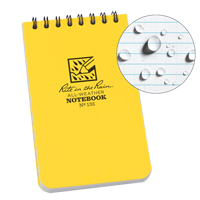 Carnet de notes de poche &agrave; spirale, Couverture souple, Jaune, 100 Pages, 3" , 5"  Haskins Industrial Inc.