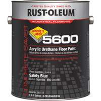 Peinture d'acrylique pour plancher Concrete Saver 5600 System, 1 gal., &agrave; l'eau, Brillant, Bleu Haskins Industrial Inc.