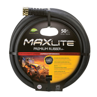 MAXLite Water Hose, Rubber, 3/4" dia. x 50' L Haskins Industrial Inc.