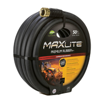 MAXLite Water Hose, Rubber, 3/4" dia. x 50' L Haskins Industrial Inc.
