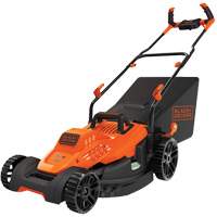 Lawn Mower with Comfort Grip Handle, Push Walk-Behind, Electric, 17" Cutting Width Haskins Industrial Inc.