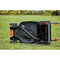 Lawn Mower with Comfort Grip Handle, Push Walk-Behind, Electric, 17" Cutting Width Haskins Industrial Inc.