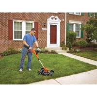 3-in-1 Compact Mower, Push Walk-Behind, Electric, 12" Cutting Width Haskins Industrial Inc.