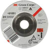 Green Corps Flexible Grinding Wheel, 5" x 1/4", 7/8" Arbor, Ceramic, Type 1 Haskins Industrial Inc.