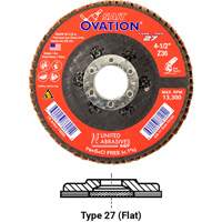 OVATION MEULE LAMELLE41/2X5/811 GRAIN36, 4-1/2" x 5/8"-11, Type 27, Grain 36, Zirconium Haskins Industrial Inc.
