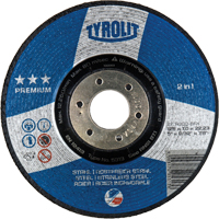 Premium 2-in-1 Grinding Wheel, 4-1/2" x 9/32", 7/8" Arbor, Type 27 Haskins Industrial Inc.