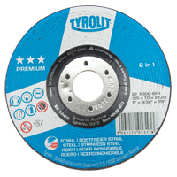 Premium 2-in-1 Grinding Wheel, 5" x 9/32", 7/8" Arbor, Type 27 Haskins Industrial Inc.