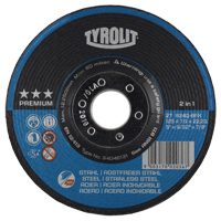 2-IN-1 Performance Plus Grinding Disc, 7" x 9/32", 7/8" Arbor, Type 27 Haskins Industrial Inc.