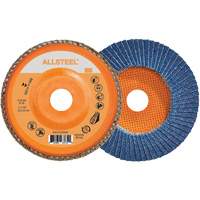 AllSteel Flap Disc, 5" x 7/8", Type 27, 40 Grit, Zirconia Alumina Haskins Industrial Inc.