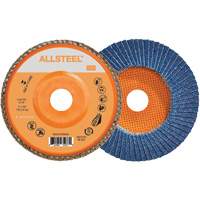 AllSteel Flap Disc, 7" x 7/8", Type 27, 40 Grit, Zirconia Alumina Haskins Industrial Inc.