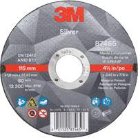 Silver Cut-Off Wheel, 4-1/2" x 0.045", 7/8" Arbor, Type 1, Ceramic, 13300 RPM Haskins Industrial Inc.