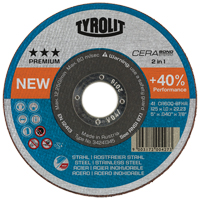 Cerabond Cutting Disc, 5" x 0.045", 7/8" Arbor, Type 1, Ceramic, 12250 RPM Haskins Industrial Inc.