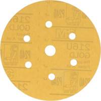 Hookit Dust-Free Sanding Disc, 6" Dia., P240 Grit, Aluminum Oxide, A-Weight Haskins Industrial Inc.