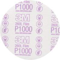 Hookit Finishing Film Disc, 6" Dia., P1000 Grit, Aluminum Oxide, Film Haskins Industrial Inc.