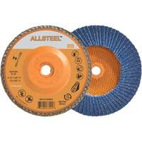 AllSteel Flap Disc, 4-1/2" x 5/8"-11, Type 27, 40 Grit, Zirconia Alumina Haskins Industrial Inc.