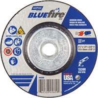 Meule XXL BlueFire, 4-1/2" x 1/4", Arbre 5/8", C&eacute;ramique d'alumine, Type 27 Haskins Industrial Inc.