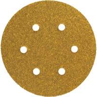 Disque de ponçage autoagrippant en papier avec trous d'aspiration Gold Reserve A295, dia 5", Grain P100, Oxyde d'aluminium, Poids C Haskins Industrial Inc.