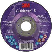 Cubitron 3 Depressed Centre Grinding Wheel, 4-1/2" x 1/4", 7/8" Arbor, Ceramic, Type T27 Haskins Industrial Inc.
