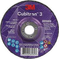 Cubitron 3 Depressed Centre Grinding Wheel, 4" x 1/4", 5/8" Arbor, Ceramic, Type T27 Haskins Industrial Inc.