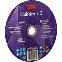 Cubitron 3 Cut-Off Wheel, 7" x 0.09", 7/8" Arbor, Type T27, Ceramic, 8500 RPM Haskins Industrial Inc.