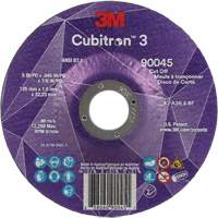 Cubitron™ 3 Cut-Off Wheel, 5" x 0.045", 7/8" Arbor, Type T27, Ceramic, 12250 RPM NY551 | Haskins Industrial Inc.