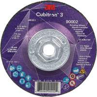 Cubitron 3 Depressed Centre Grinding Wheel, 4-1/2" x 1/4", 5/8"-11 Arbor, Ceramic, Type T27 Haskins Industrial Inc.