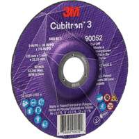 Cubitron 3 Cut-Off Wheel, 5" x 0.04", 7/8" Arbor, Type 27, Ceramic, 60 RPM Haskins Industrial Inc.